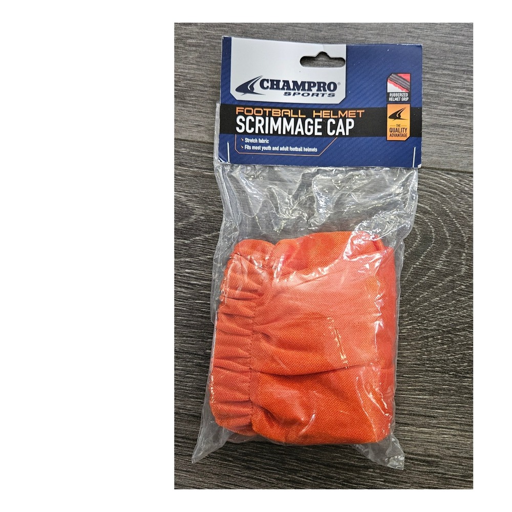 Champro Sports Football Helmet‎ Scrimmage Cap Stretch Fabric Orange